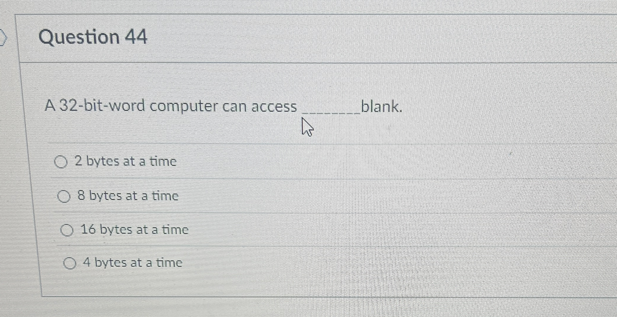 Question 4 4 A 3 2 - bit - word computer can