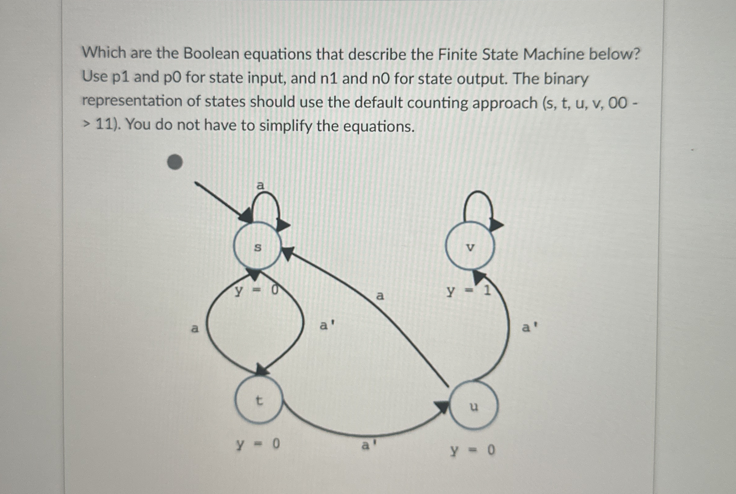 Which are the Boolean equations that describe the