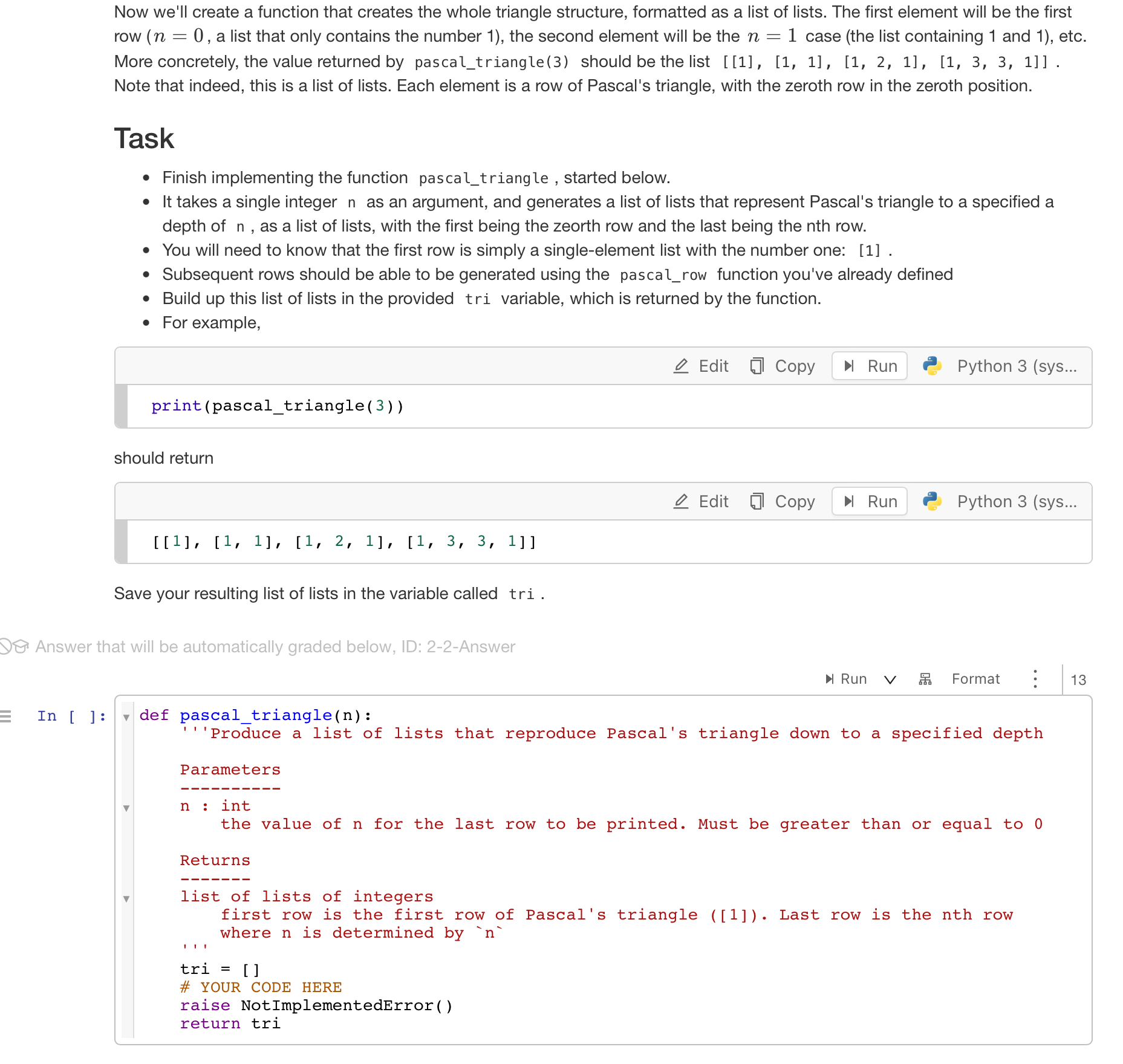 Now we'll create a function that creates the