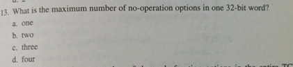 What is the maximum number of no - operation