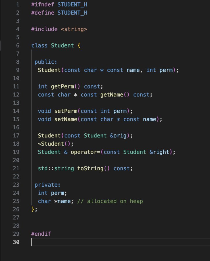 ` ` ` #ifndef STUDENT _ H #define STUDENT _ H