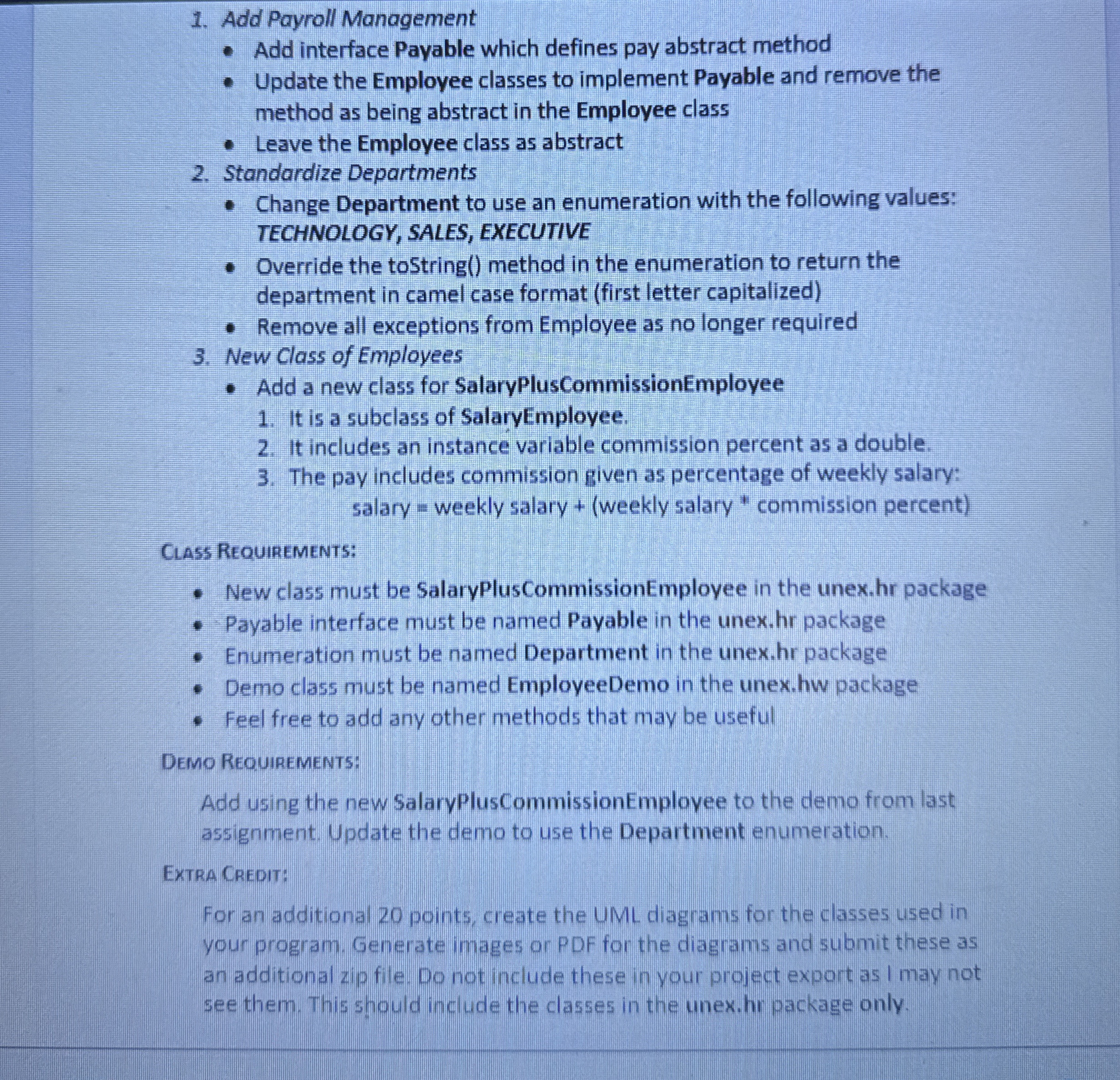 Add Payroll Management Add interface Payable