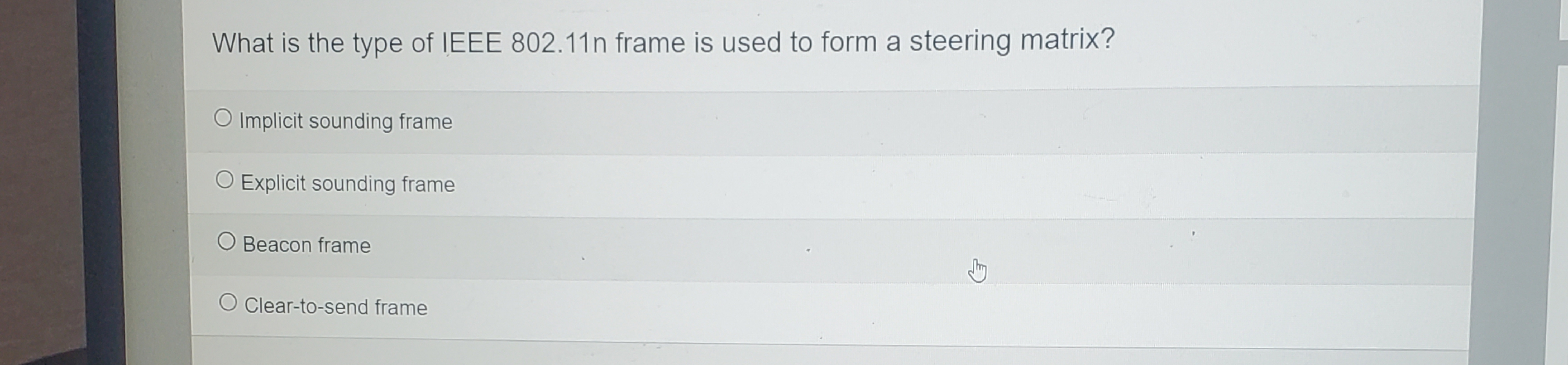 What is the type of IEEE 8 0 2 . 1 1 n frame is