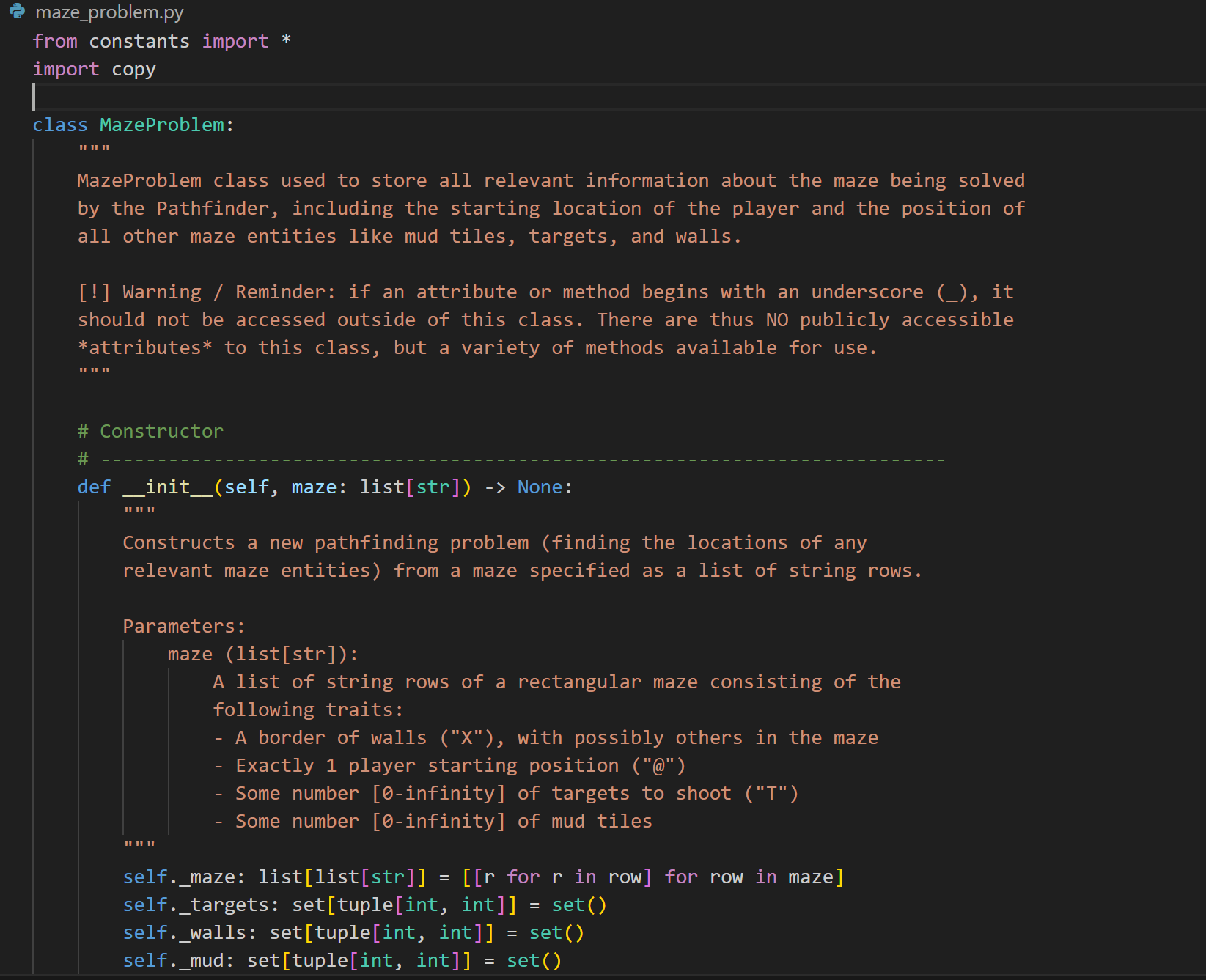 MazeProblems in this scenario will be constructed