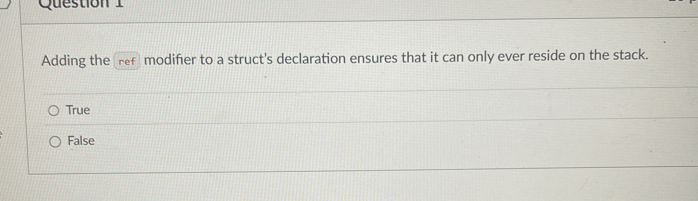 Adding the ref modifier to a struct's declaration