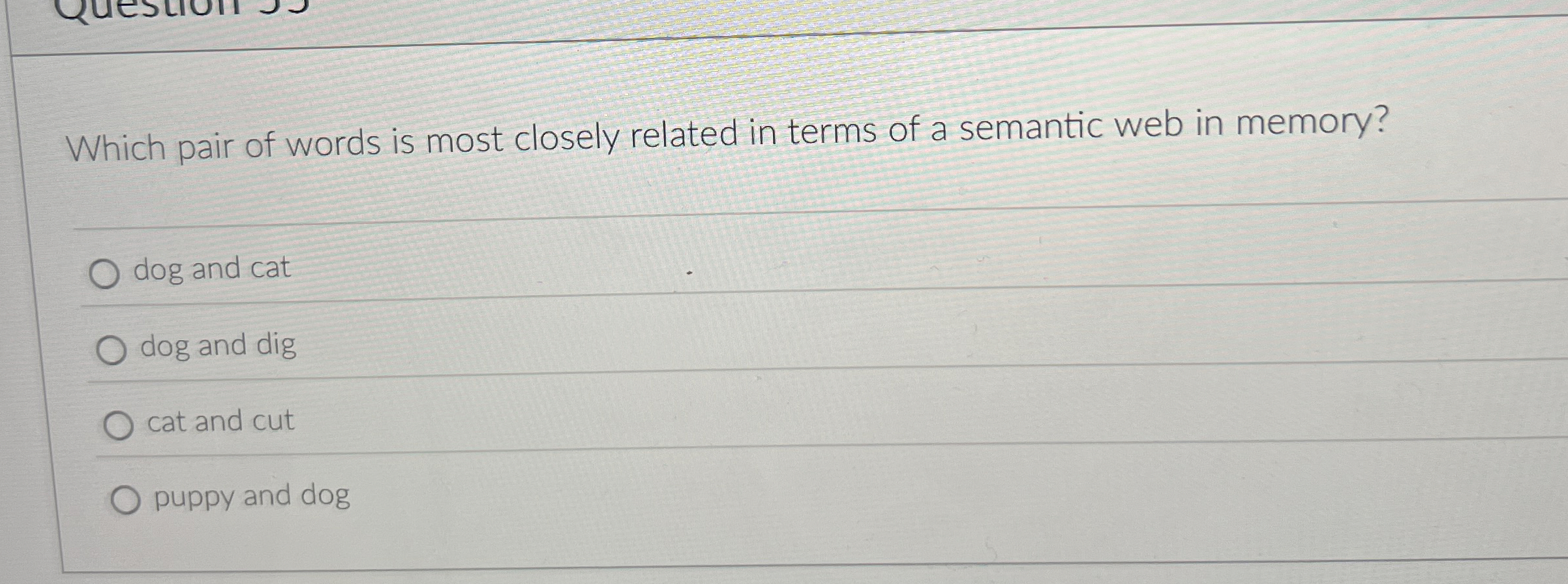Which pair of words is most closely related in