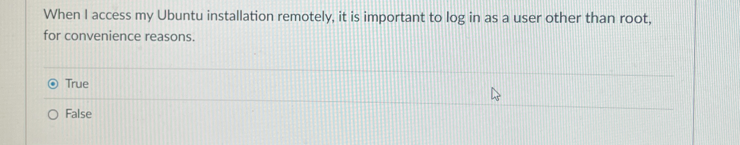 When I access my Ubuntu installation remotely, it