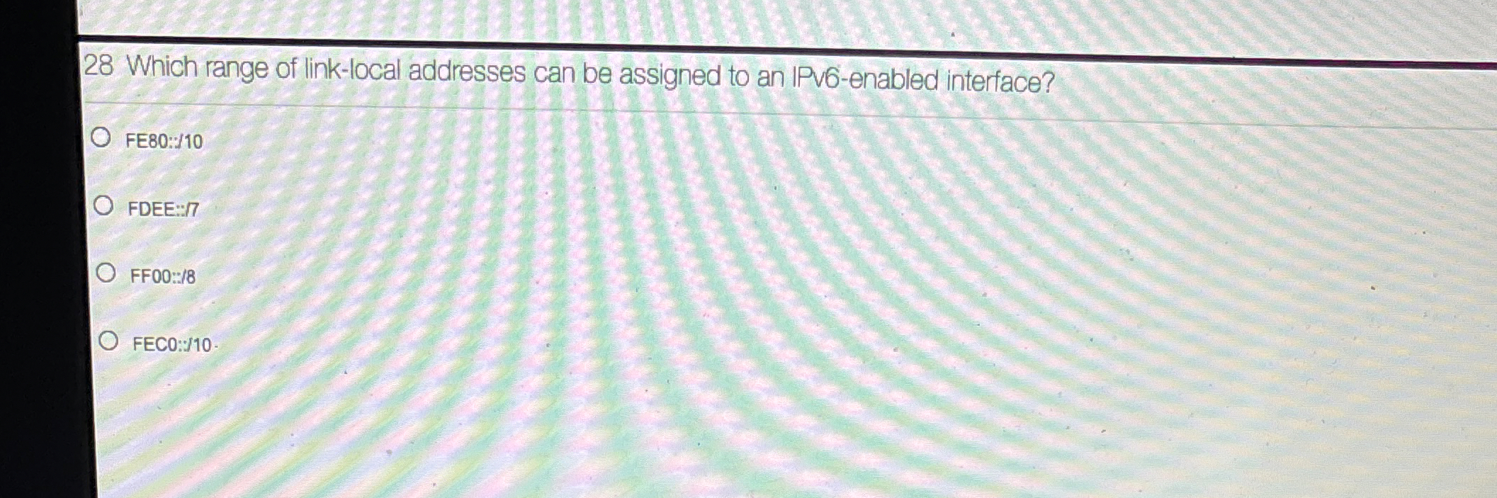 2 8 Which range of link - local addresses can be