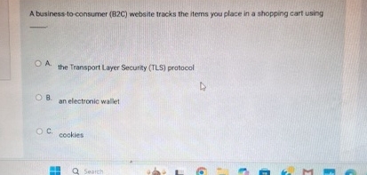 A business to - consumer ( 8 2 C ) website tracks