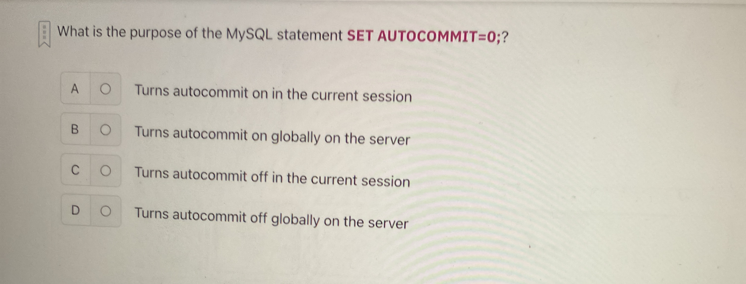 What is the purpose of the MySQL statement SET