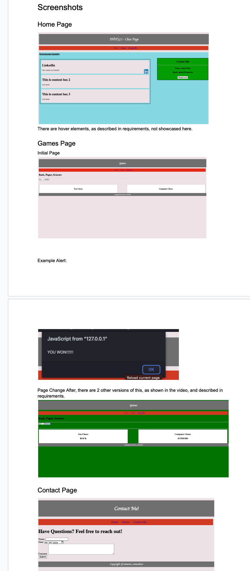 All Main Pages ( 2 5 pts ) All the Main Pages (