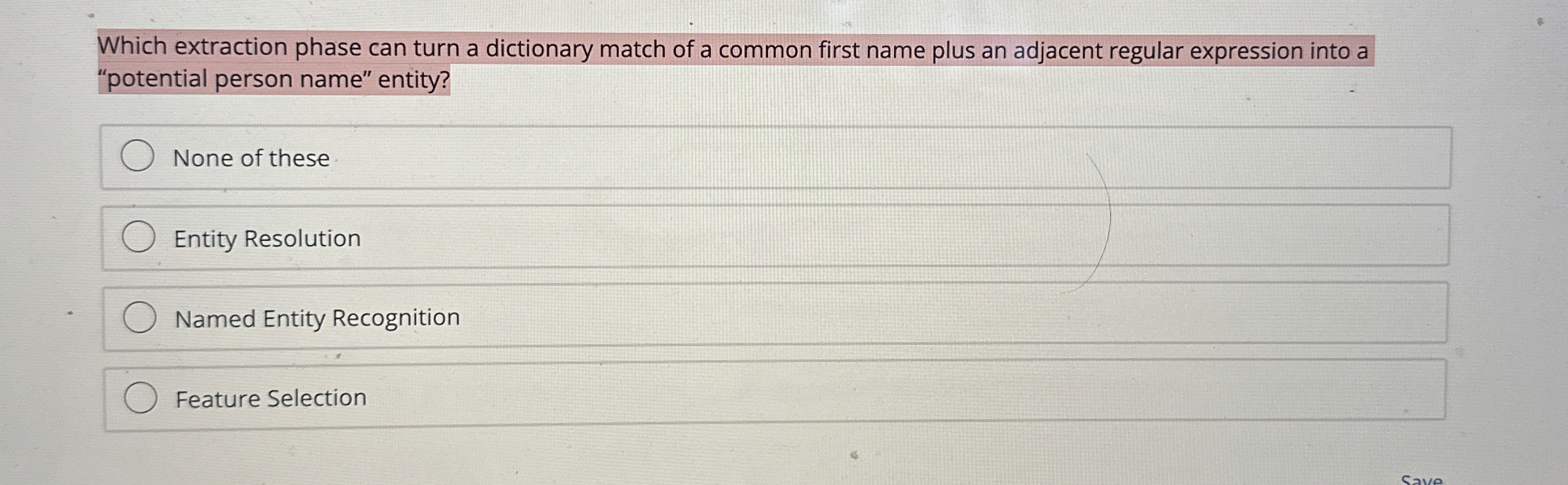 Which extraction phase can turn a dictionary