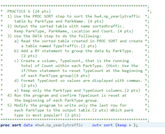 how to reset TypeCount by each ParkType?