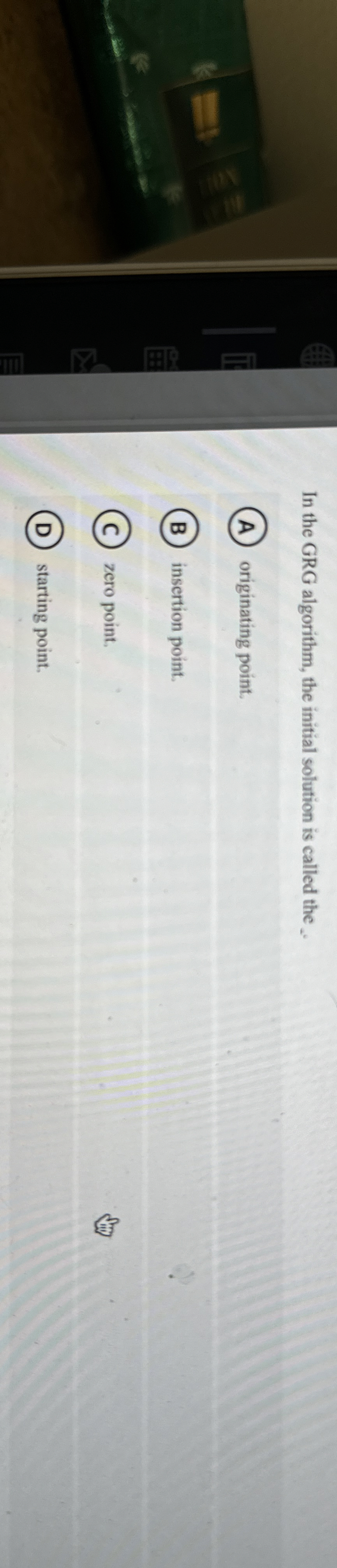 In the GRG algorithm, the initial solution is