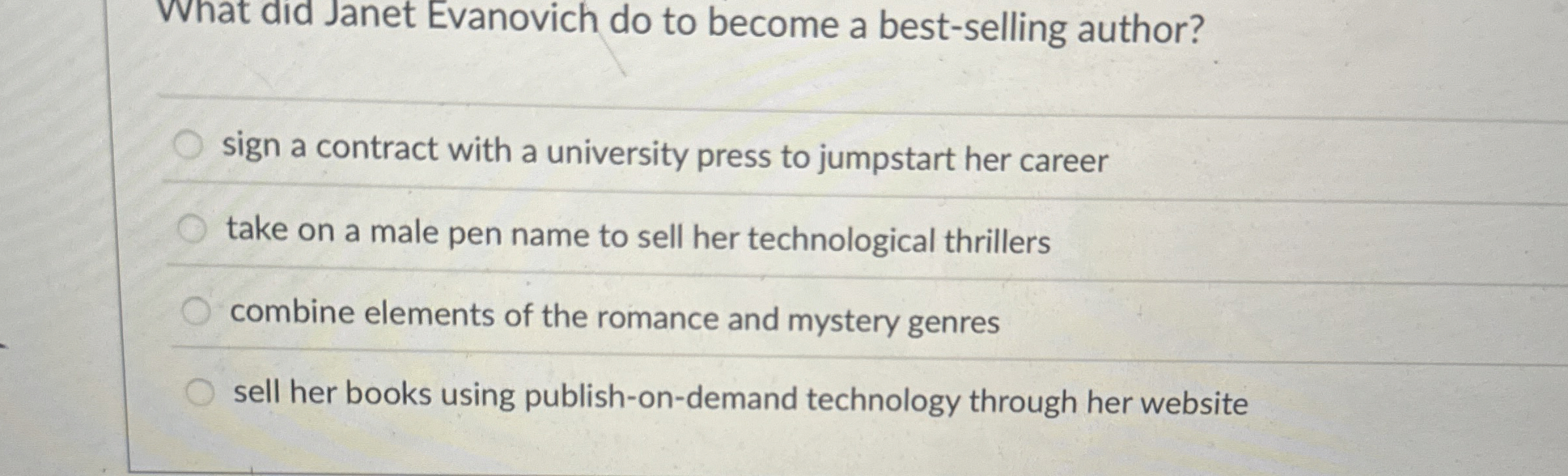 What did Janet Evanovich do to become a best -
