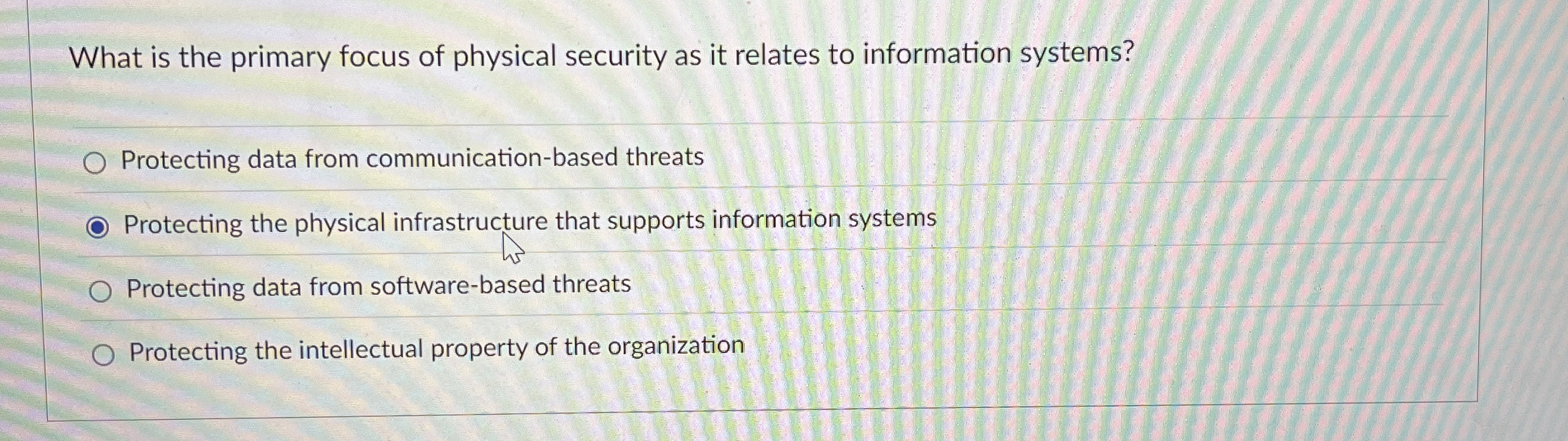 What is the primary focus of physical security as
