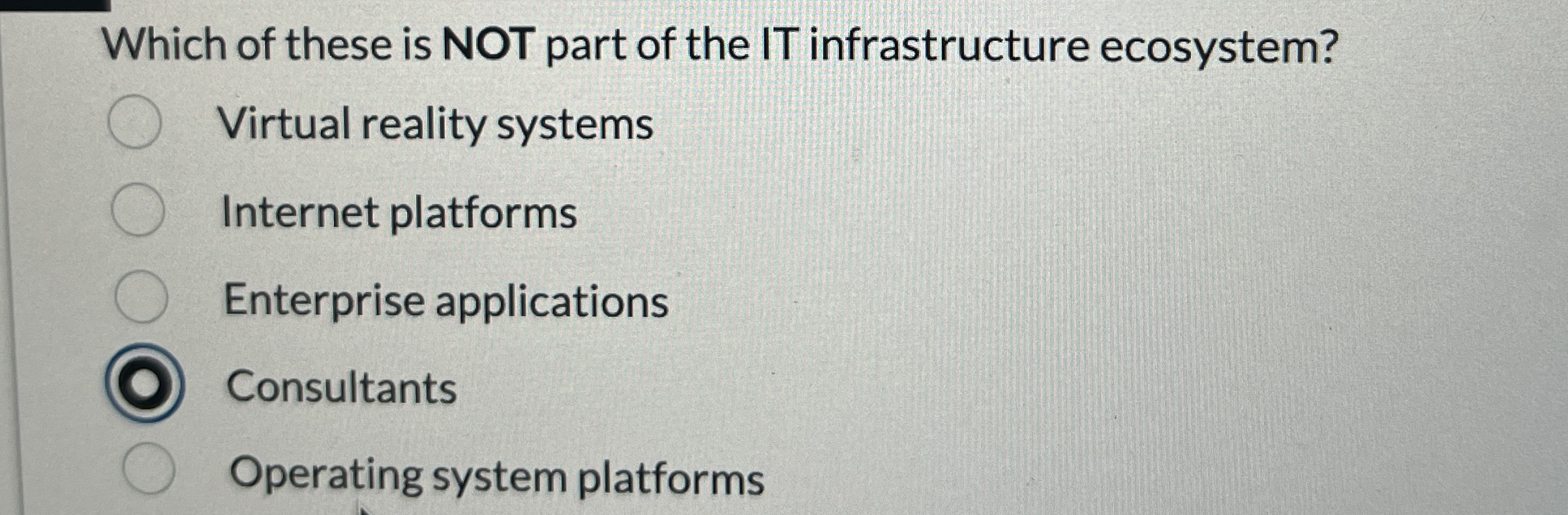 Which of these is NOT part of the IT