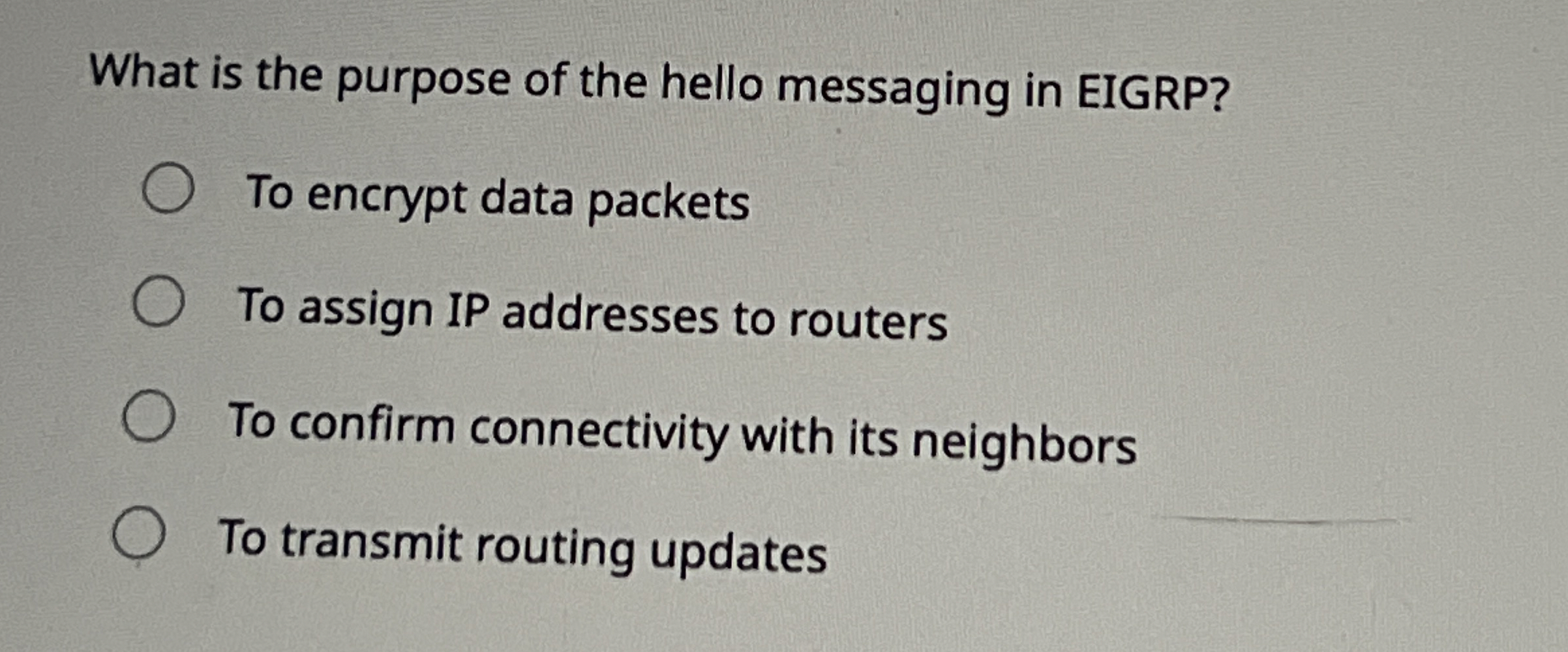 What is the purpose of the hello messaging in