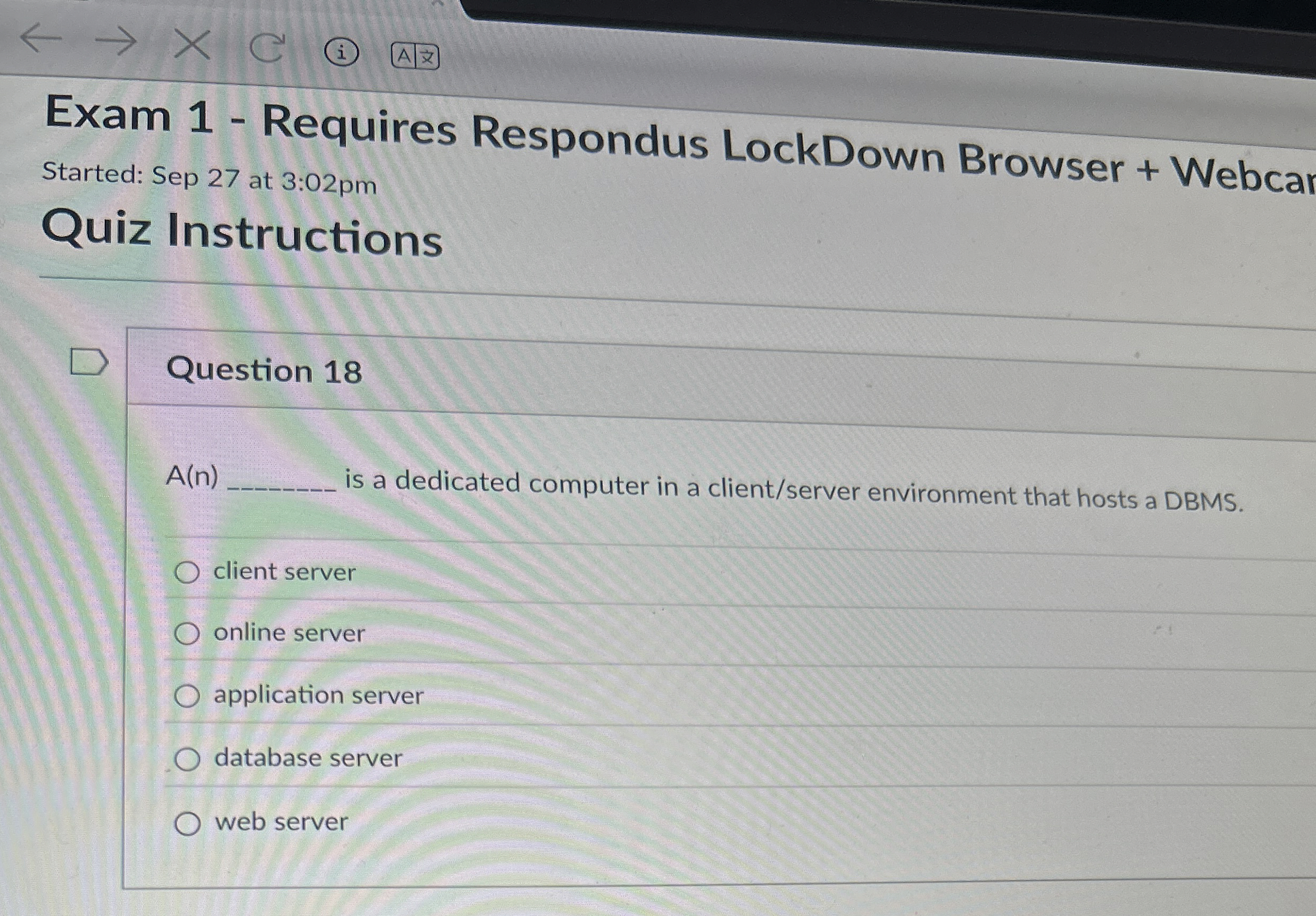 Question 1 8 A ( n ) is a dedicated computer in a