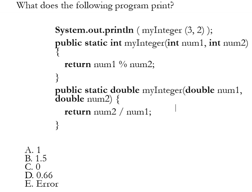 What does the following program print?