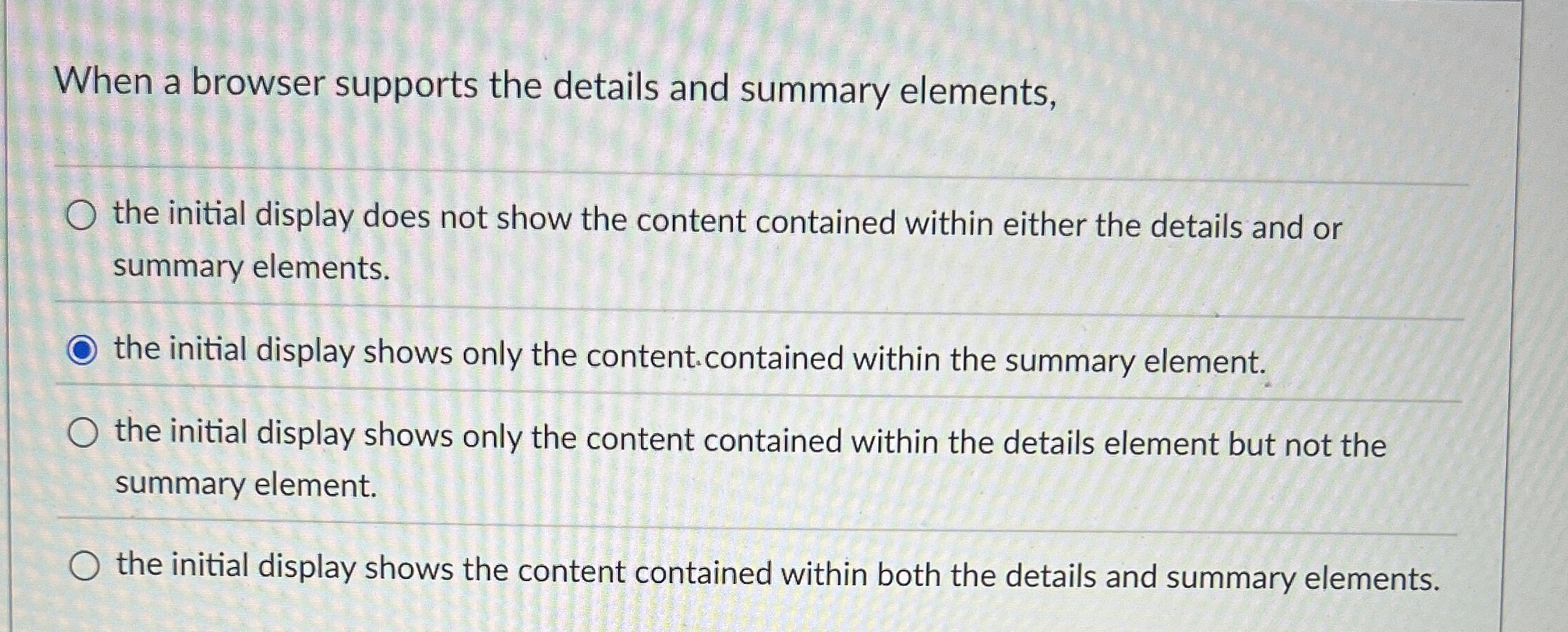 When a browser supports the details and summary