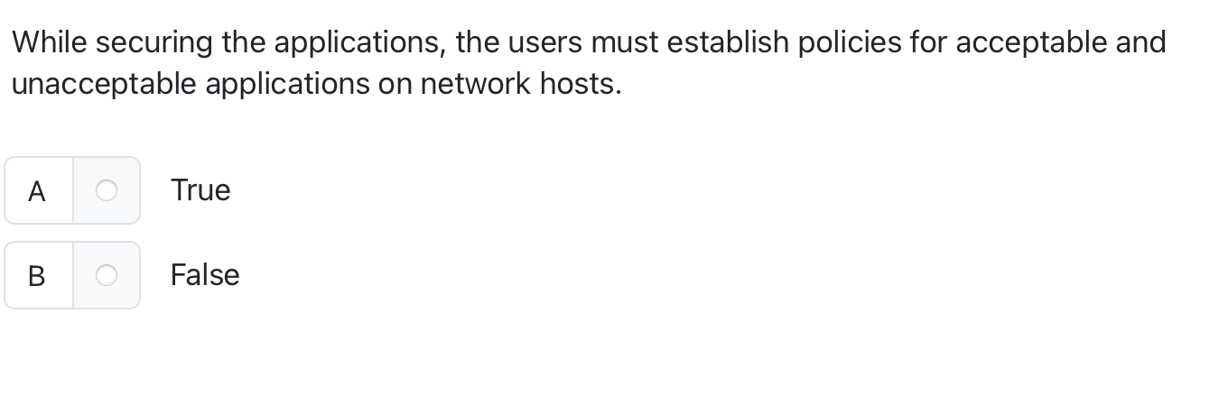 While securing the applications, the users must