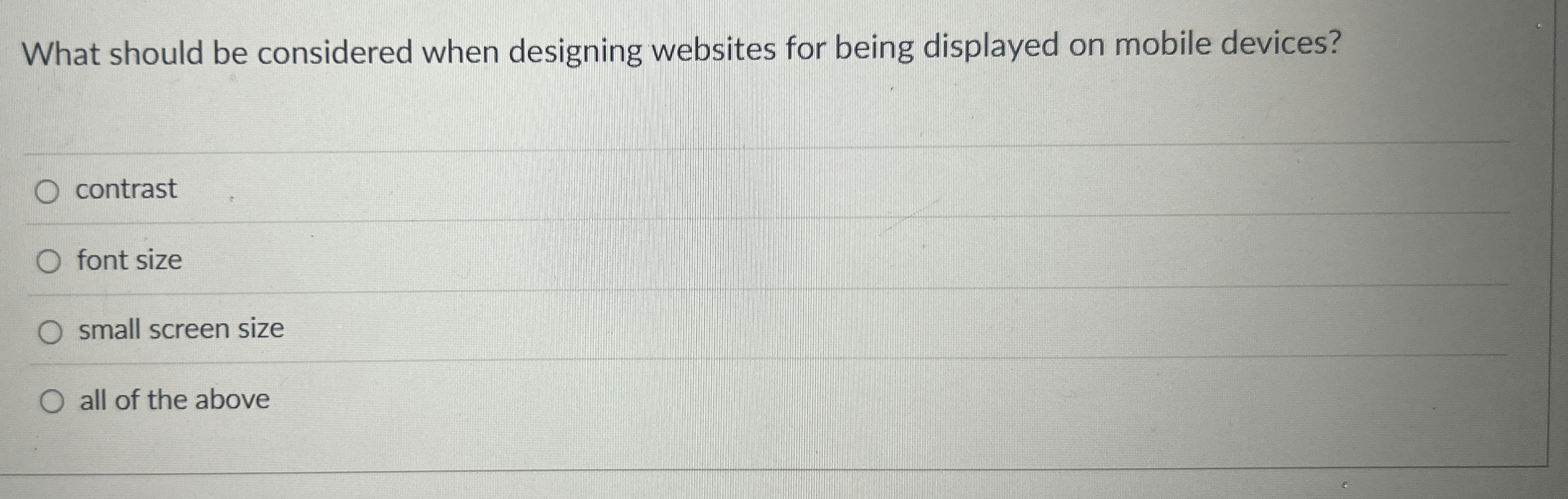 What should be considered when designing websites