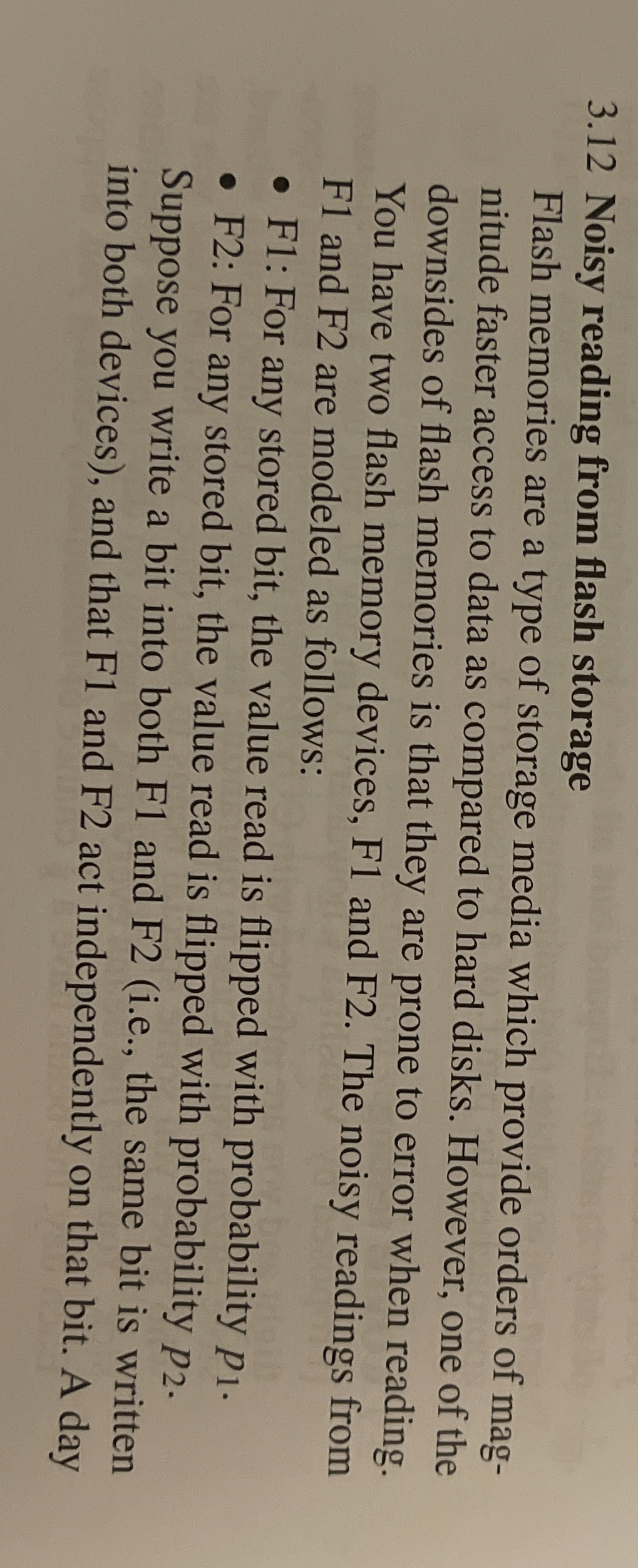 3 . 1 2 Noisy reading from flash storage Flash
