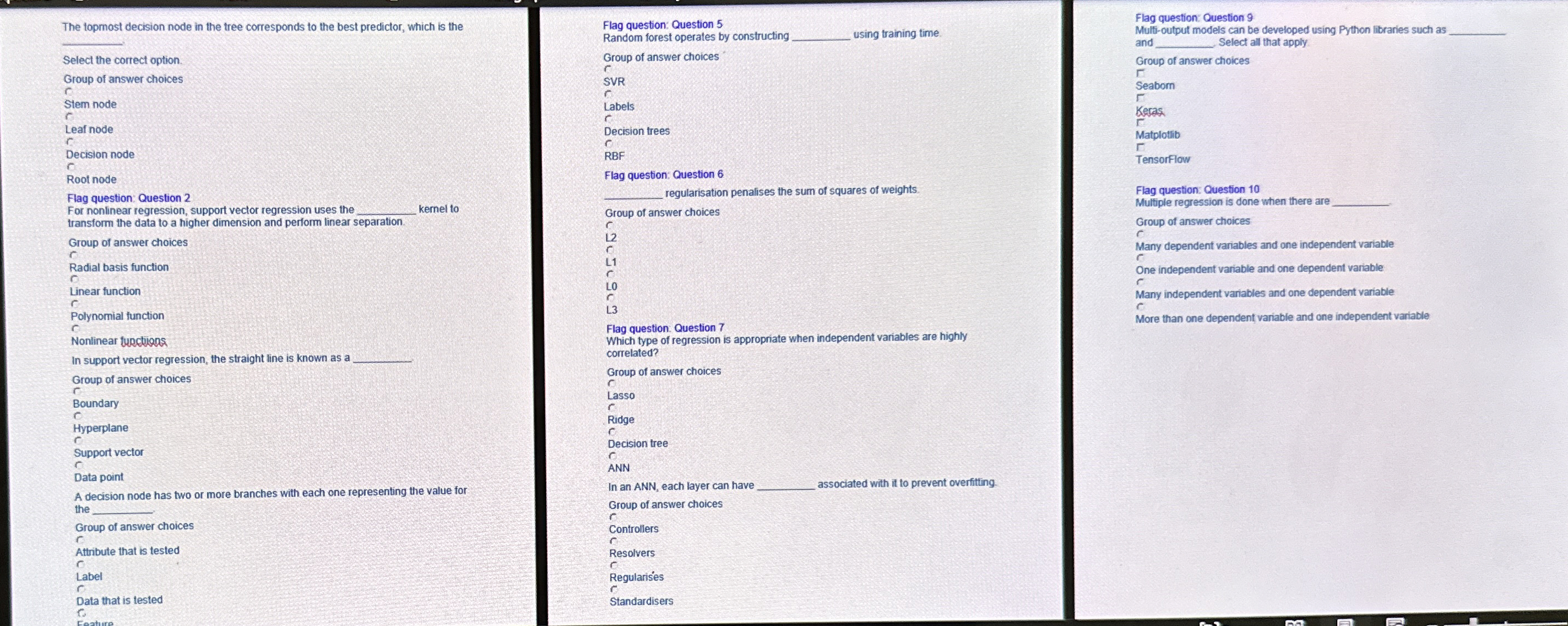 The topmast decision node in the tree corresponds