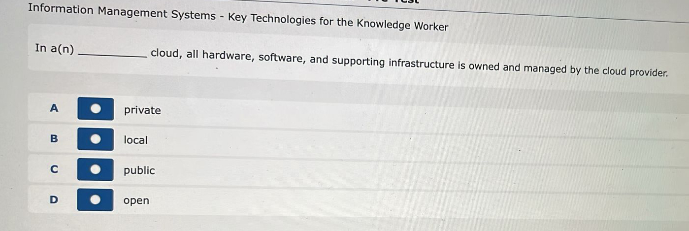Information Management Systems - Key Technologies