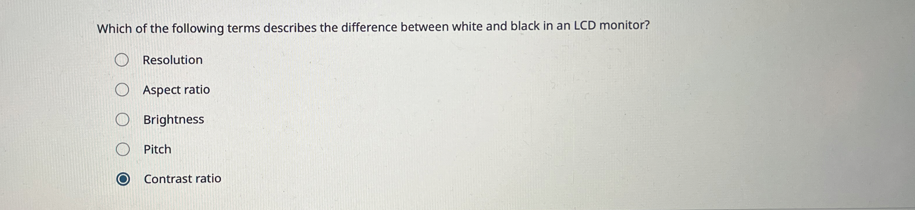 Which of the following terms describes the