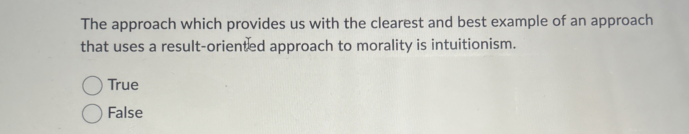 The approach which provides us with the clearest