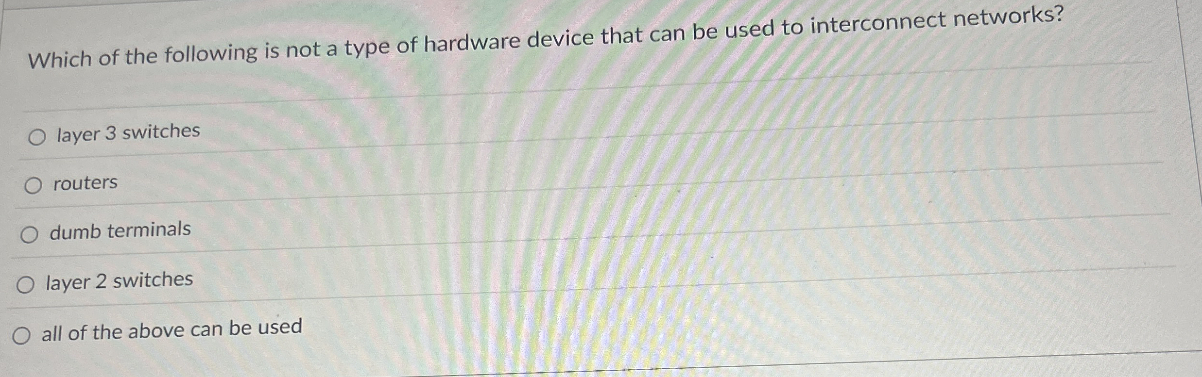 Which of the following is not a type of hardware