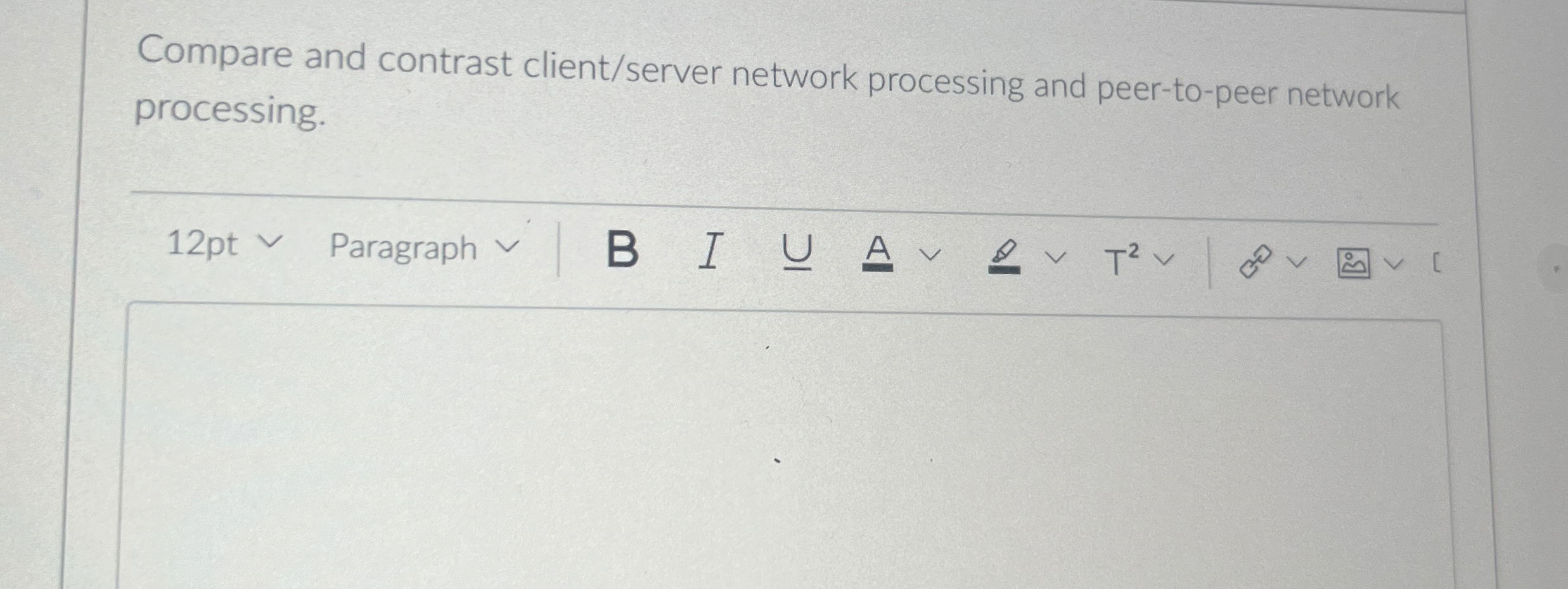 Compare and contrast client / server network