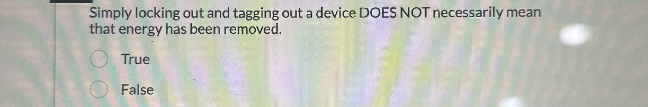 Simply locking out and tagging out a device DOES