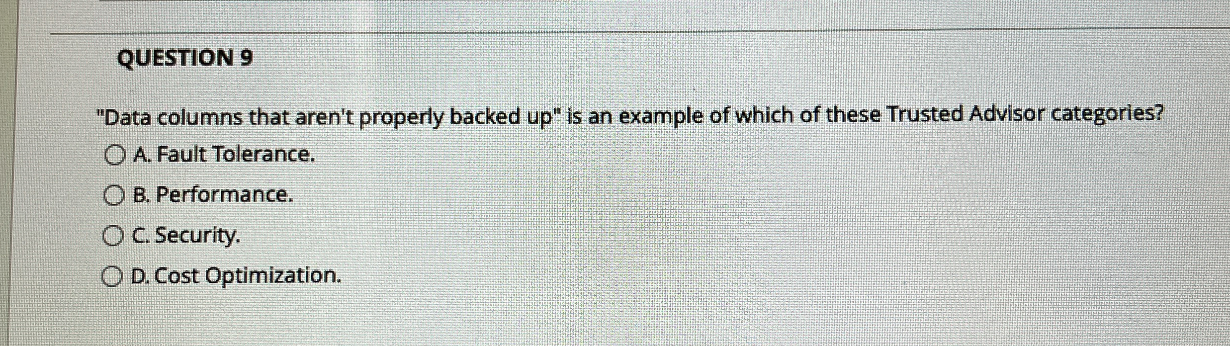 QUESTION 9 