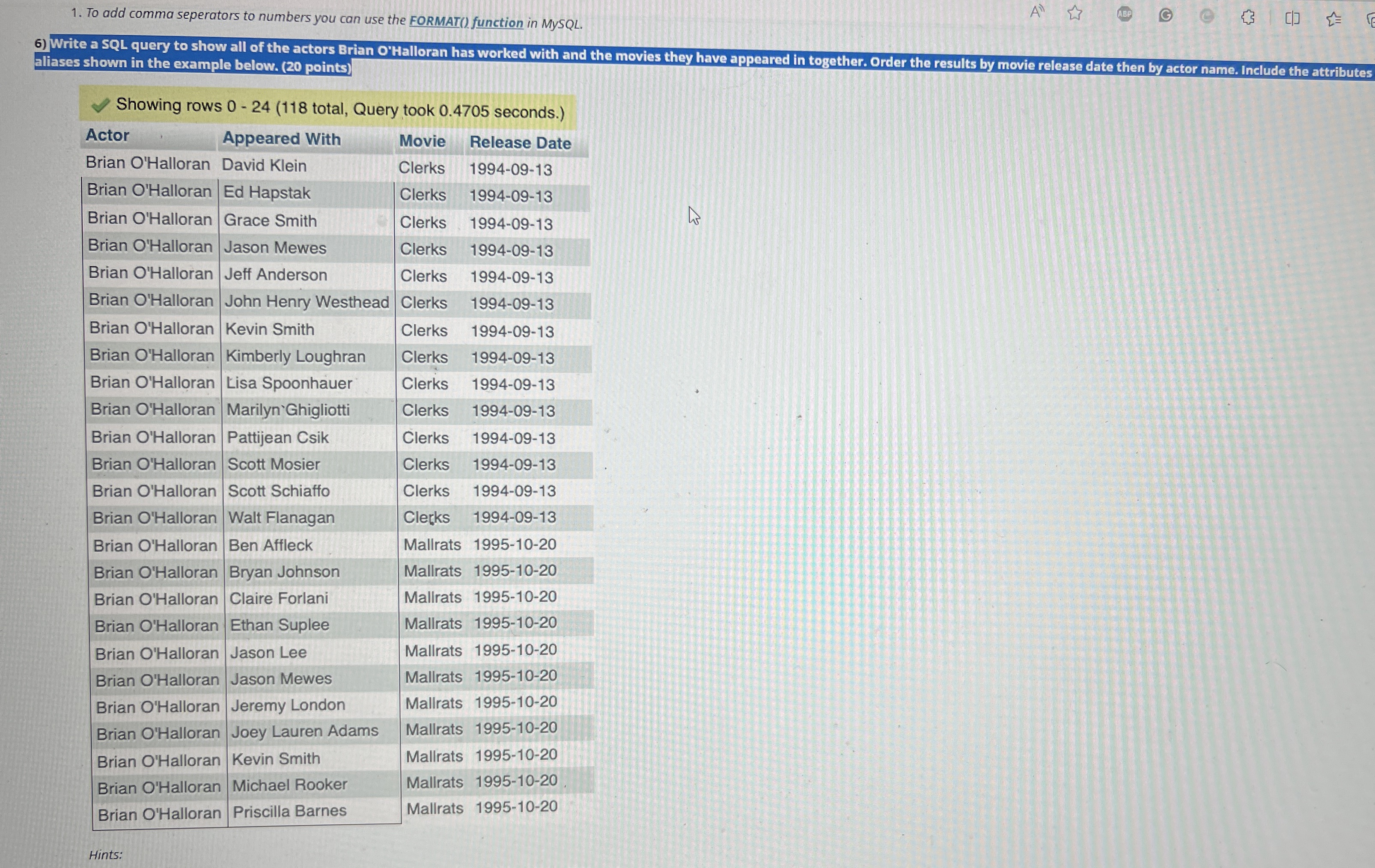 To add comma seperators to numbers you can use