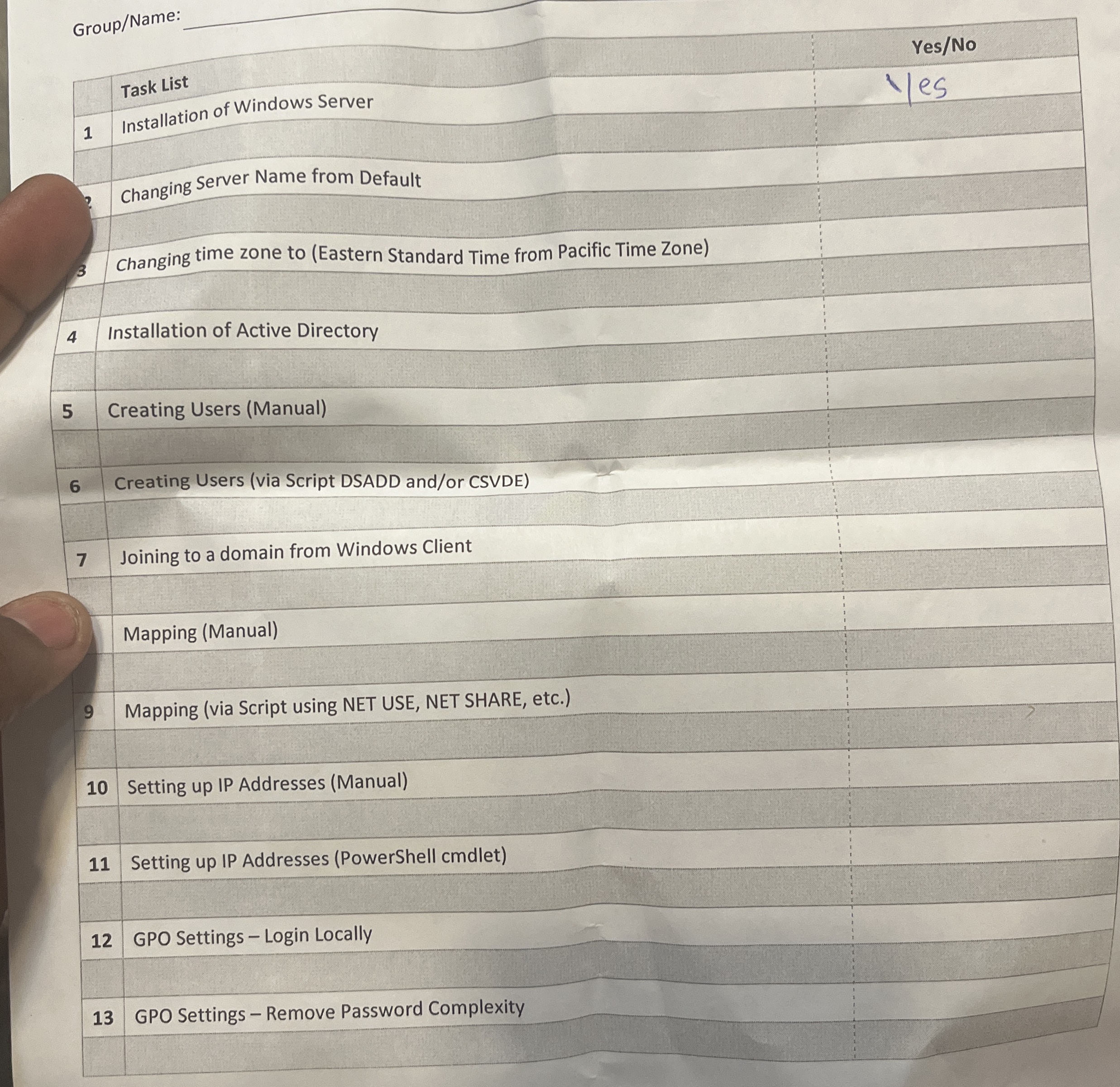 Group / Name: Changing time zone to ( Eastern