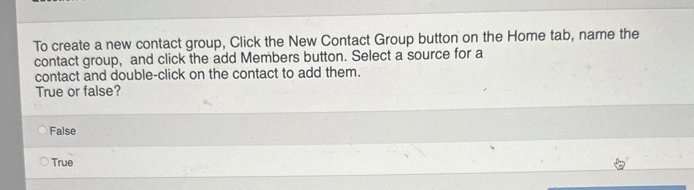 To create a new contact group, Click the New