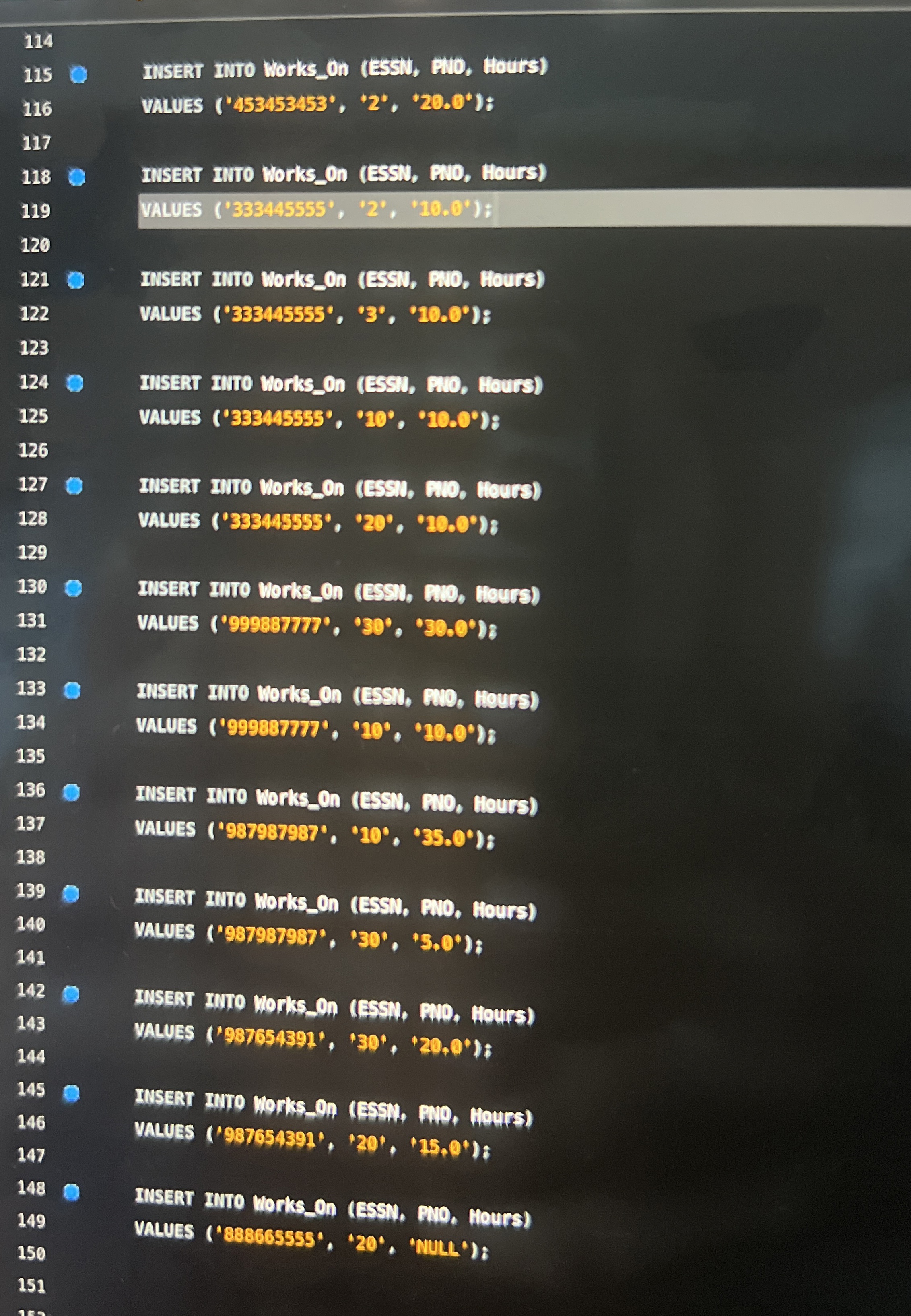 Suppose the following relation ( schema ) R and