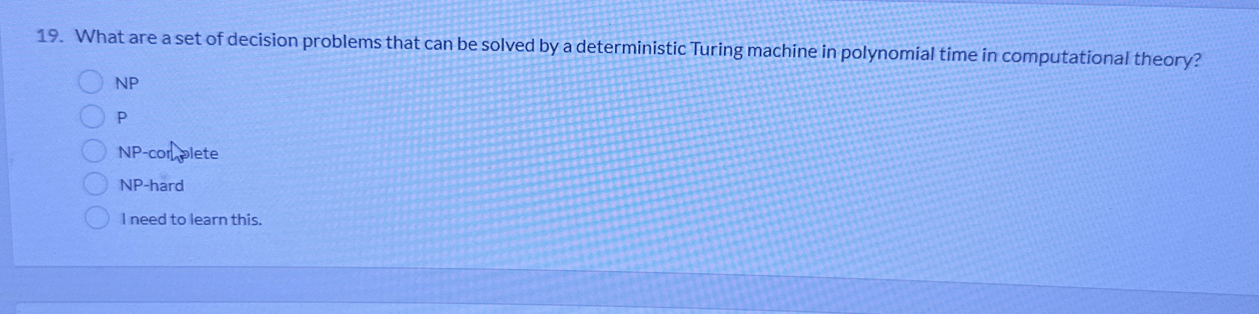 What are a set of decision problems that can be