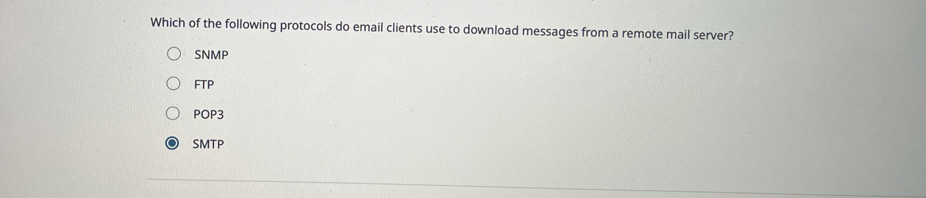 Which of the following protocols do email clients