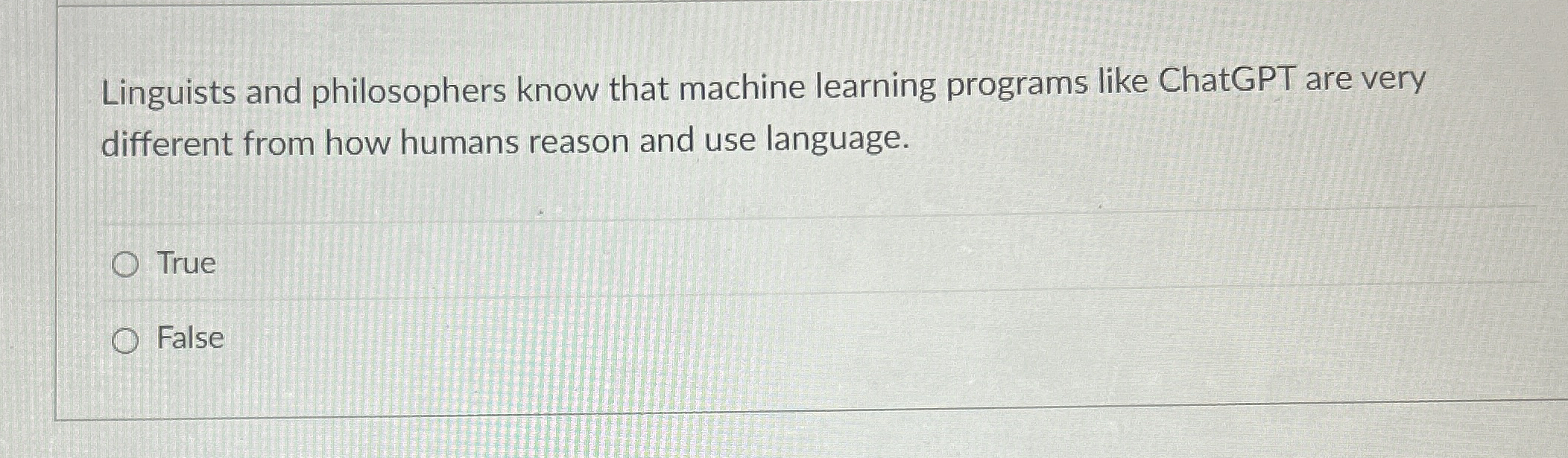 Linguists and philosophers know that machine
