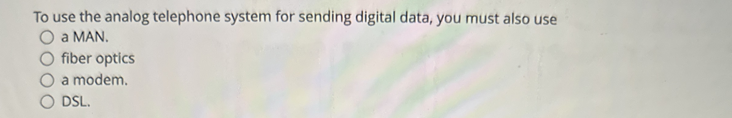 To use the analog telephone system for sending