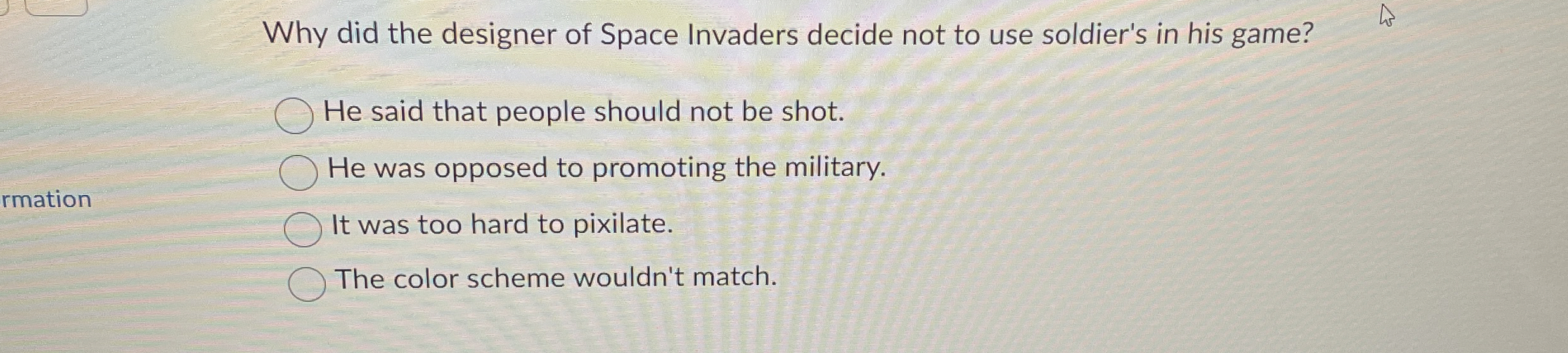 Why did the designer of Space Invaders decide not