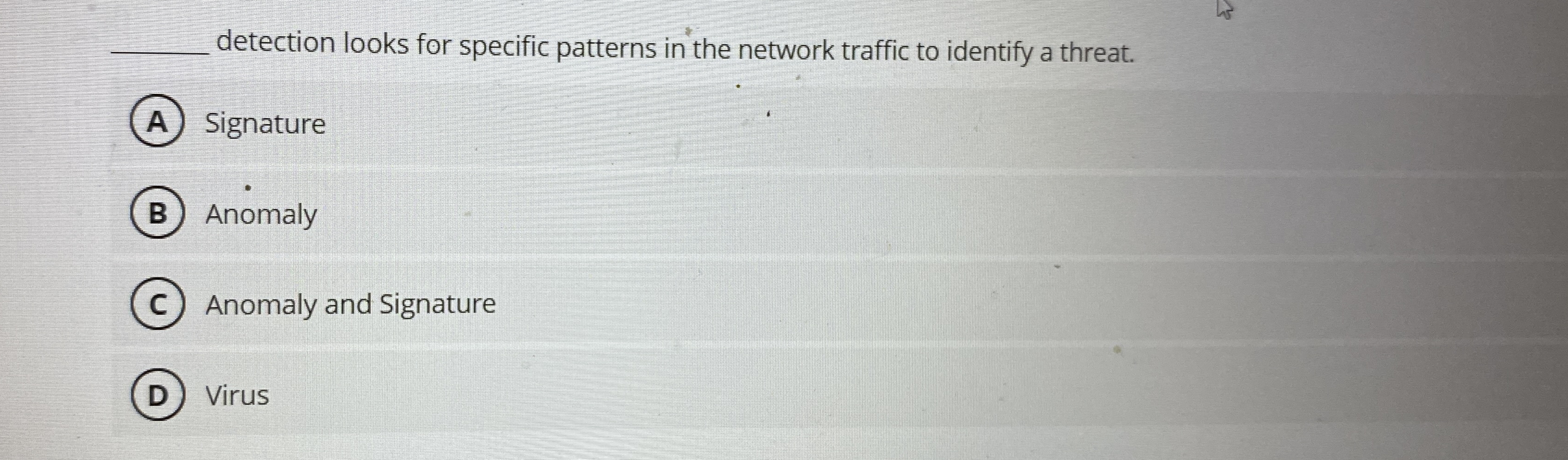 q , detection looks for specific patterns in the