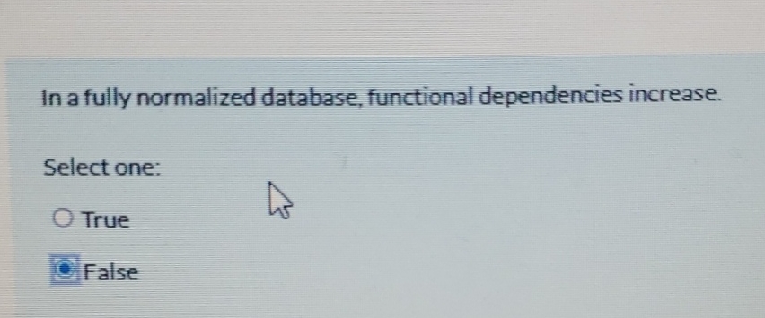 In a fully normalized database, functional