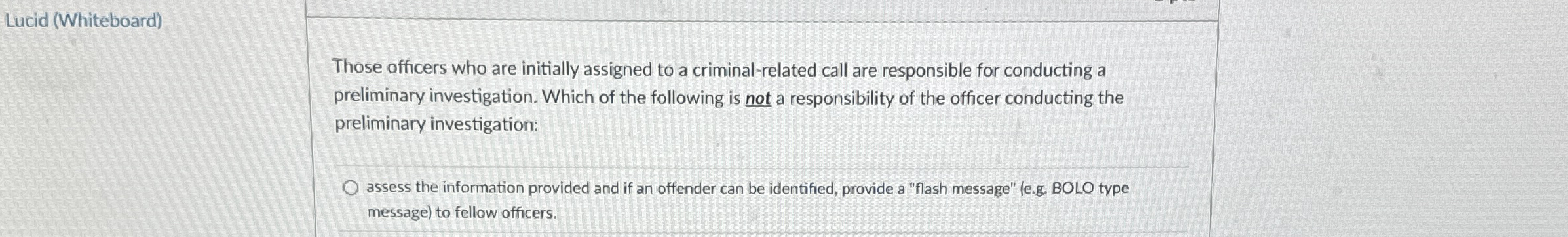 Those officers who are initially assigned to a