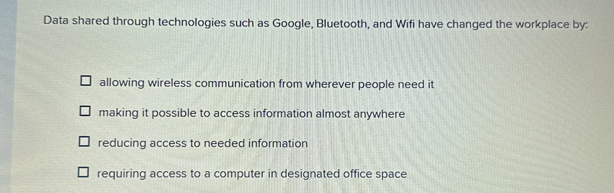 Data shared through technologies such as Google,