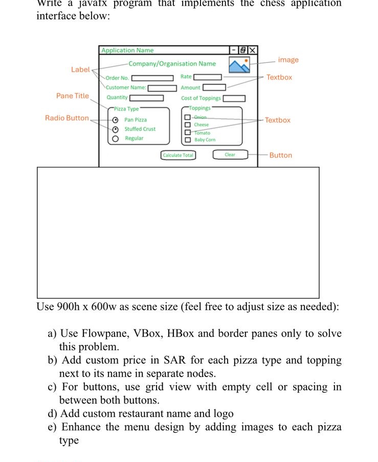 Write a javatx program that implements the chess